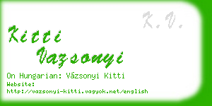 kitti vazsonyi business card