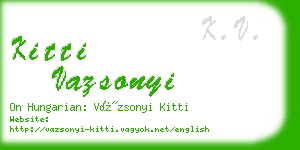 kitti vazsonyi business card